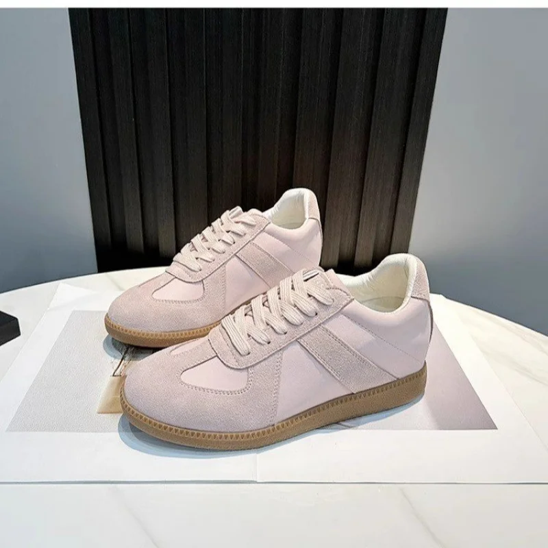 

Thick Sole Height Increase 6cm German Training Shoes for Women 2025 Summer Soft Sole Retro Shoes Sports Casual Women's Shoes