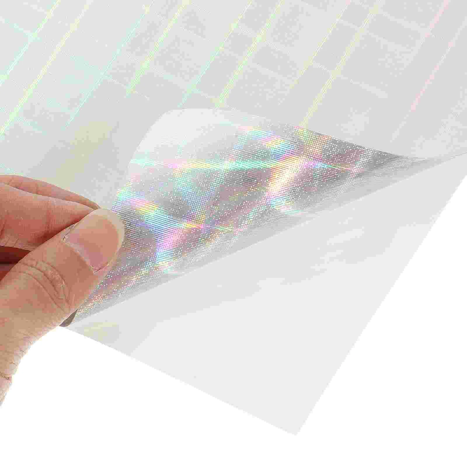 20 Sheets Holographic Printing Paper Printer Sticker Nail Stickers Label Printable Name for Coated