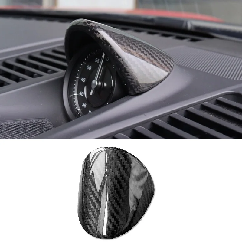 

Real Carbon Fiber Car Dashboard Gauge Pod Clock Trim Cover Add on For Porsche 911 992 Carrera S 2019-2023