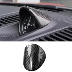 Real Carbon Fiber Car Dashboard Gauge Pod Clock Trim Cover Add on For Porsche 911 992 Carrera S 2019-2023