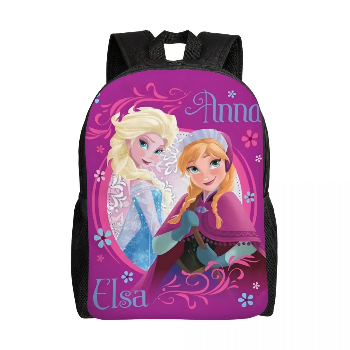 

Custom Anna And Elsa Backpacks for Women Men Water Resistant College School Frozen Bag Print Bookbag
