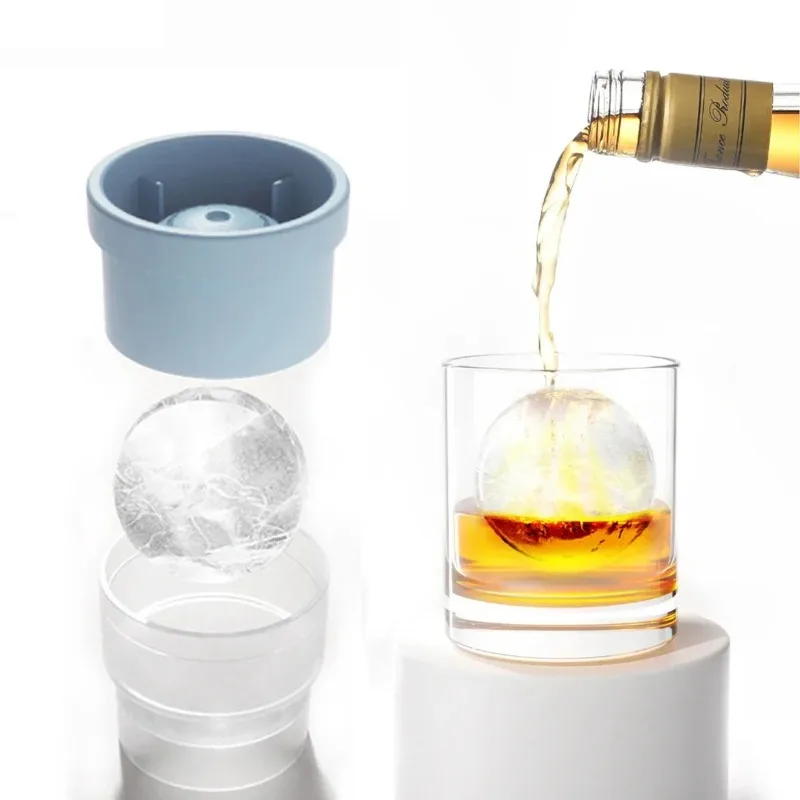 

5PCS Silicone Ice Cube Maker Large Ball Shape Mold Food Grade Round Tray Bar Cool Gadgets Kitchen Accessories Making Mould