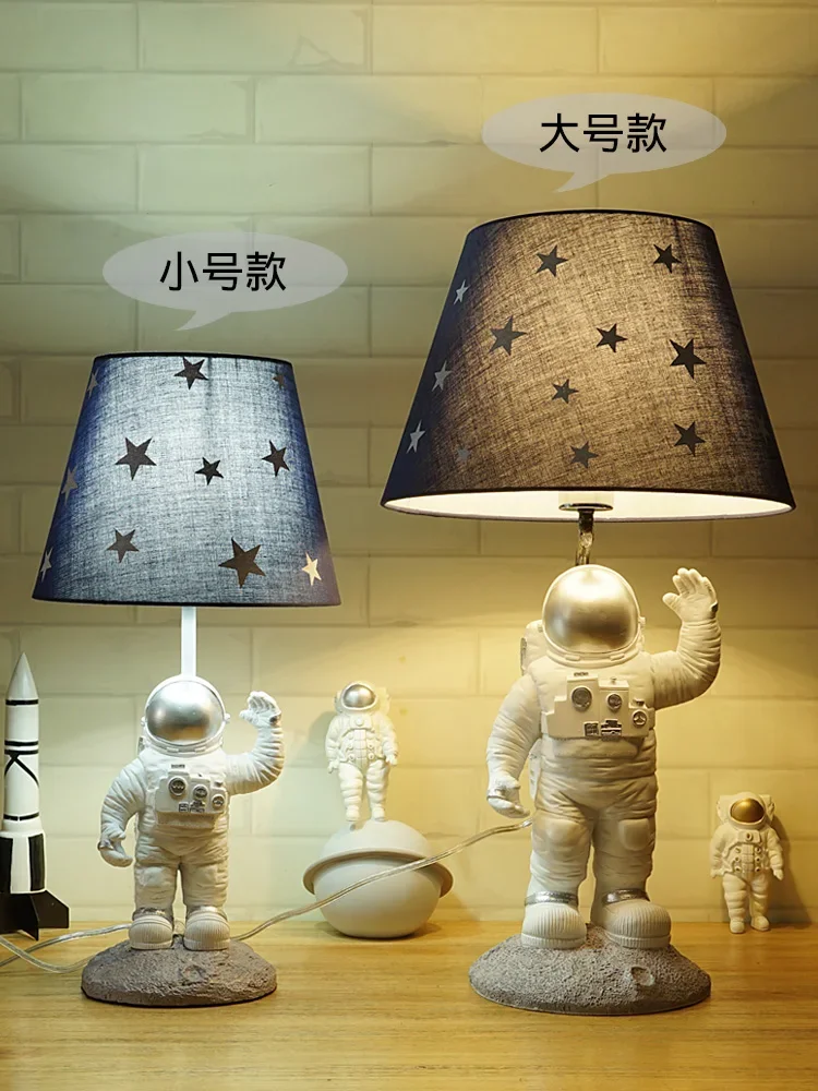 Astronaut children's room desk lamp simple creative personality modern cartoon boy bedroom room bedside desk lamp image 5