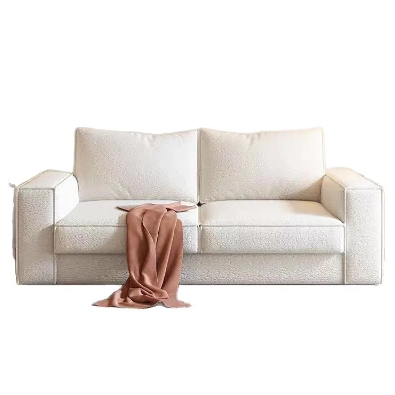 Snowflake fleece sofa bed flipped with its own mattress household bed with its own mattress folding sofa bed modern and simple
