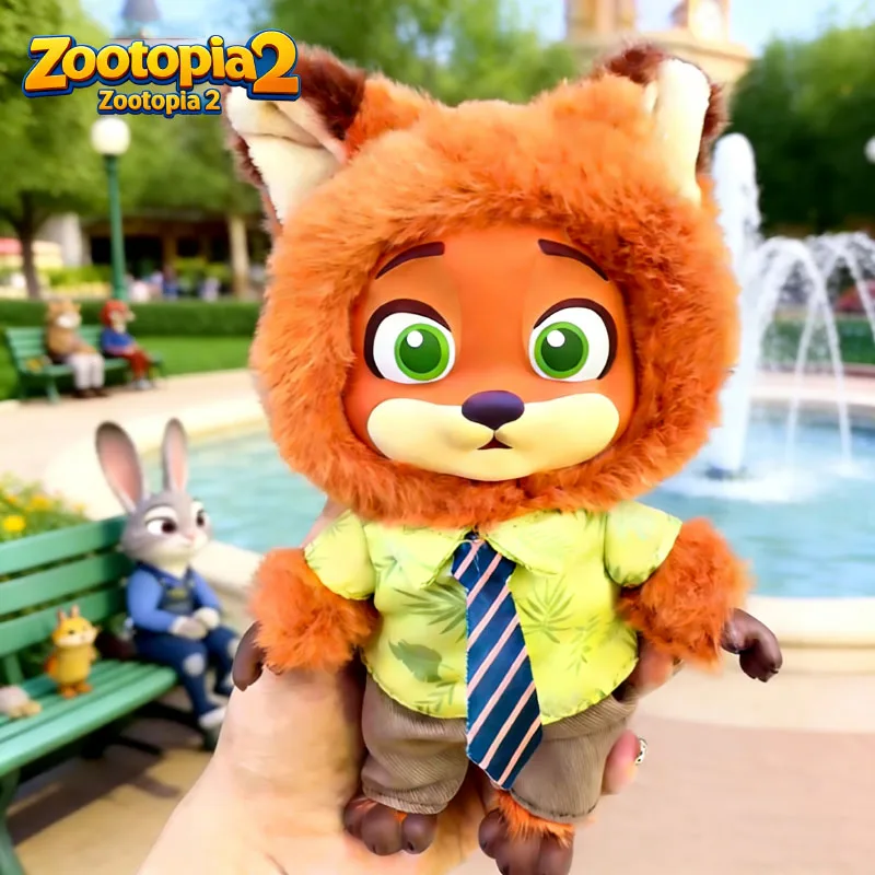 

2026 Zootopia2 Disney плюшевая игрушка слепая коробка милый набор Ник Джуди Growth Journey Коллекционная серия Рождество Новый год праздничный подарок