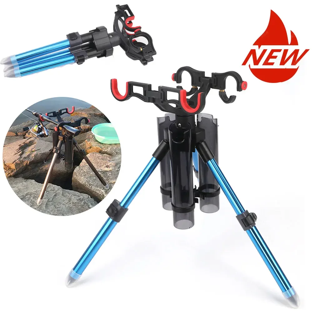 

Tripod Fishing Rod Holders Portable Luya Fishing Pole Support Aluminum Alloy Fishing Rods Rack Organizer For Fishing Accessory