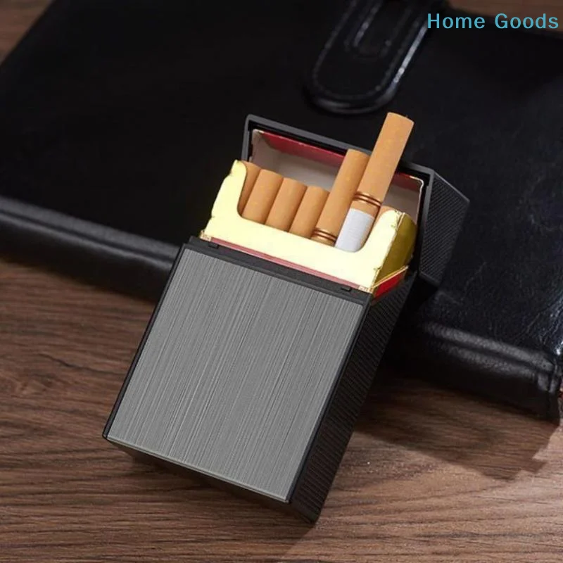 Portable Metal Cigar Tobacco Holder Pocket Box For Cigarette Box 20pcs Capacity Cigarette Case Cigarette Accessories Gadget