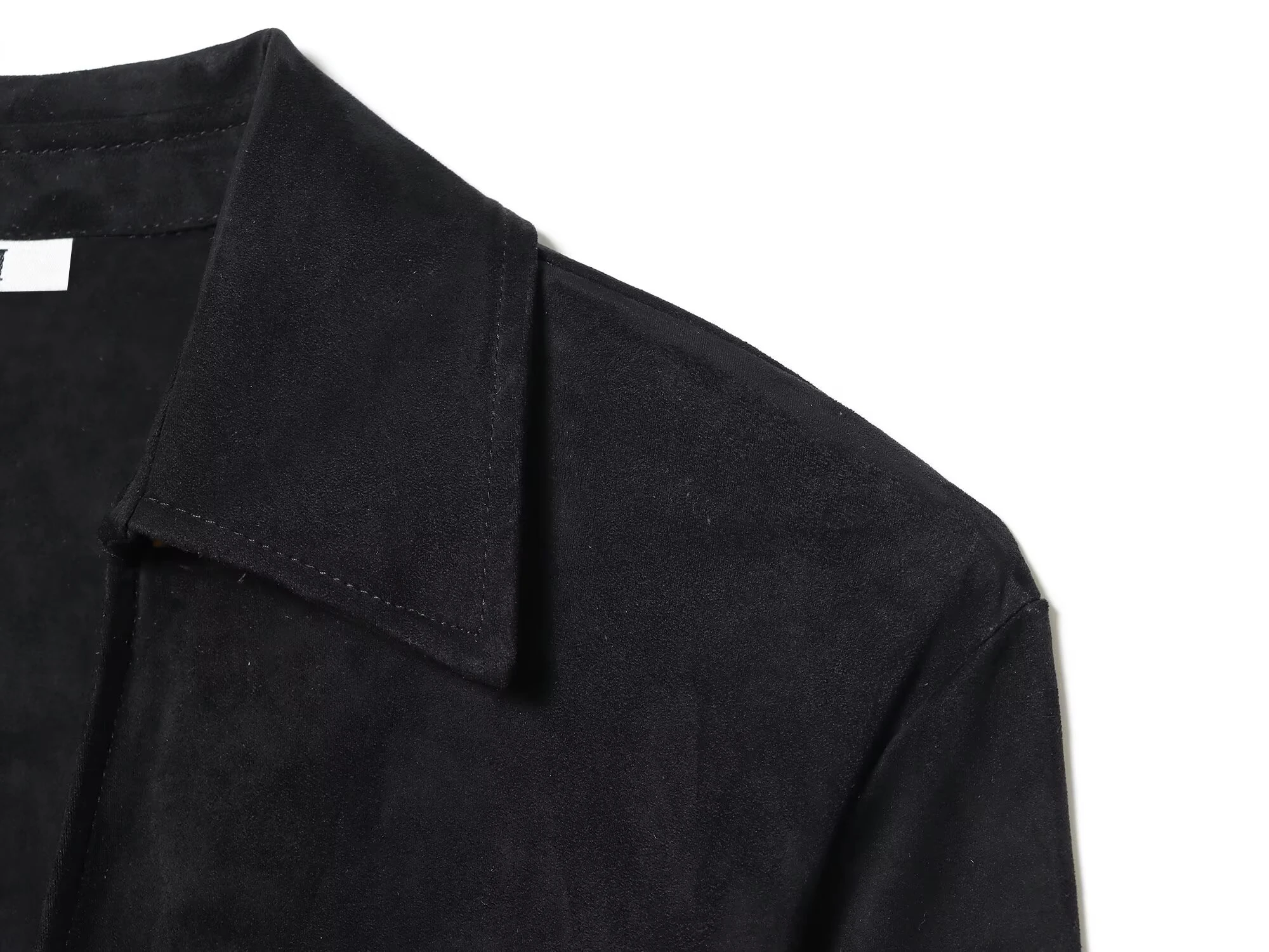 DEEABAE European and American Winter New Product Women's Sexy Style V-neck Strap Waist Collection Suede Effect Strap up Shirt