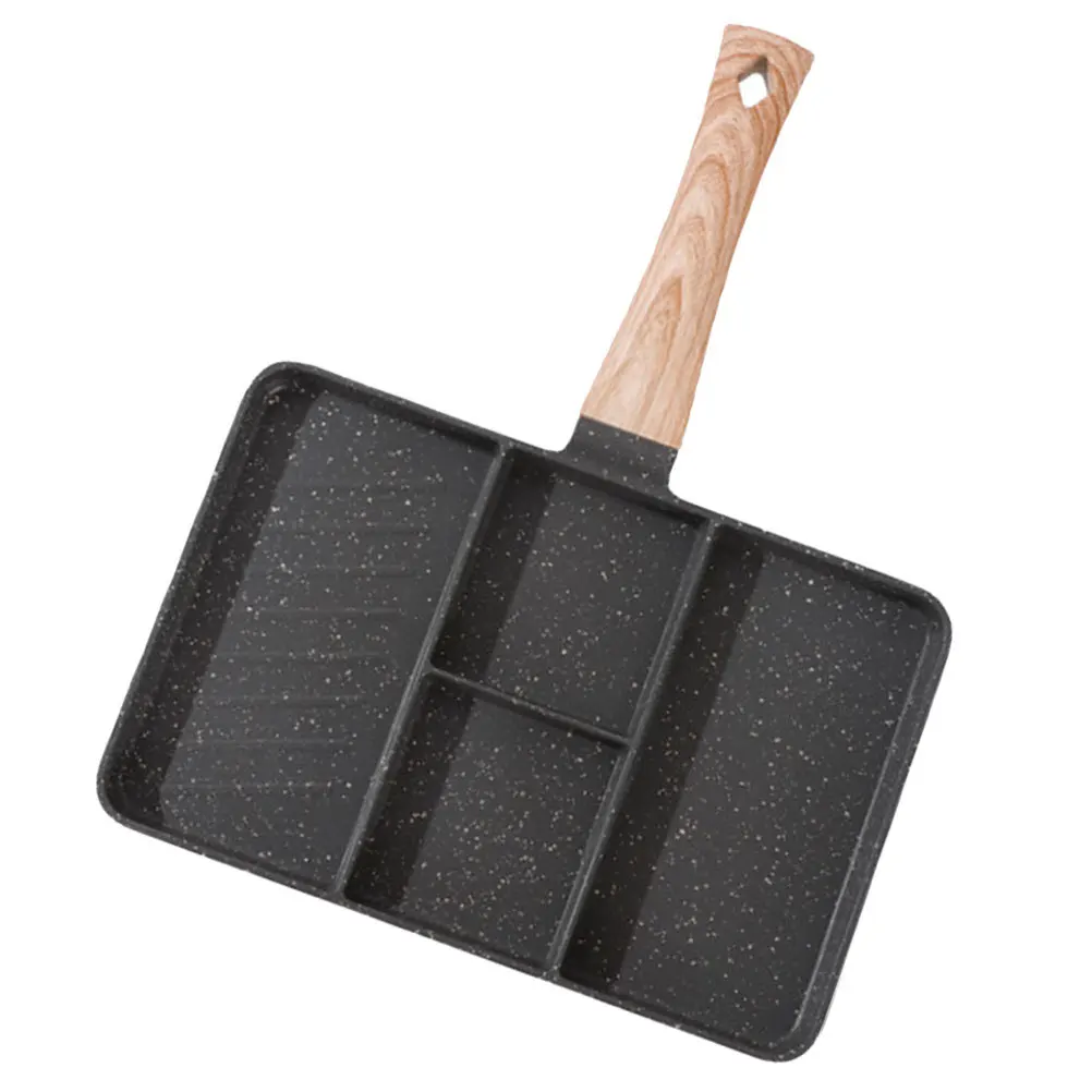 

Premium Nonstick Frying Pan Multigroove Design Breakfast Steak Pan Anti-Scald Handle Easy Clean Multi-Functional Home Cooking