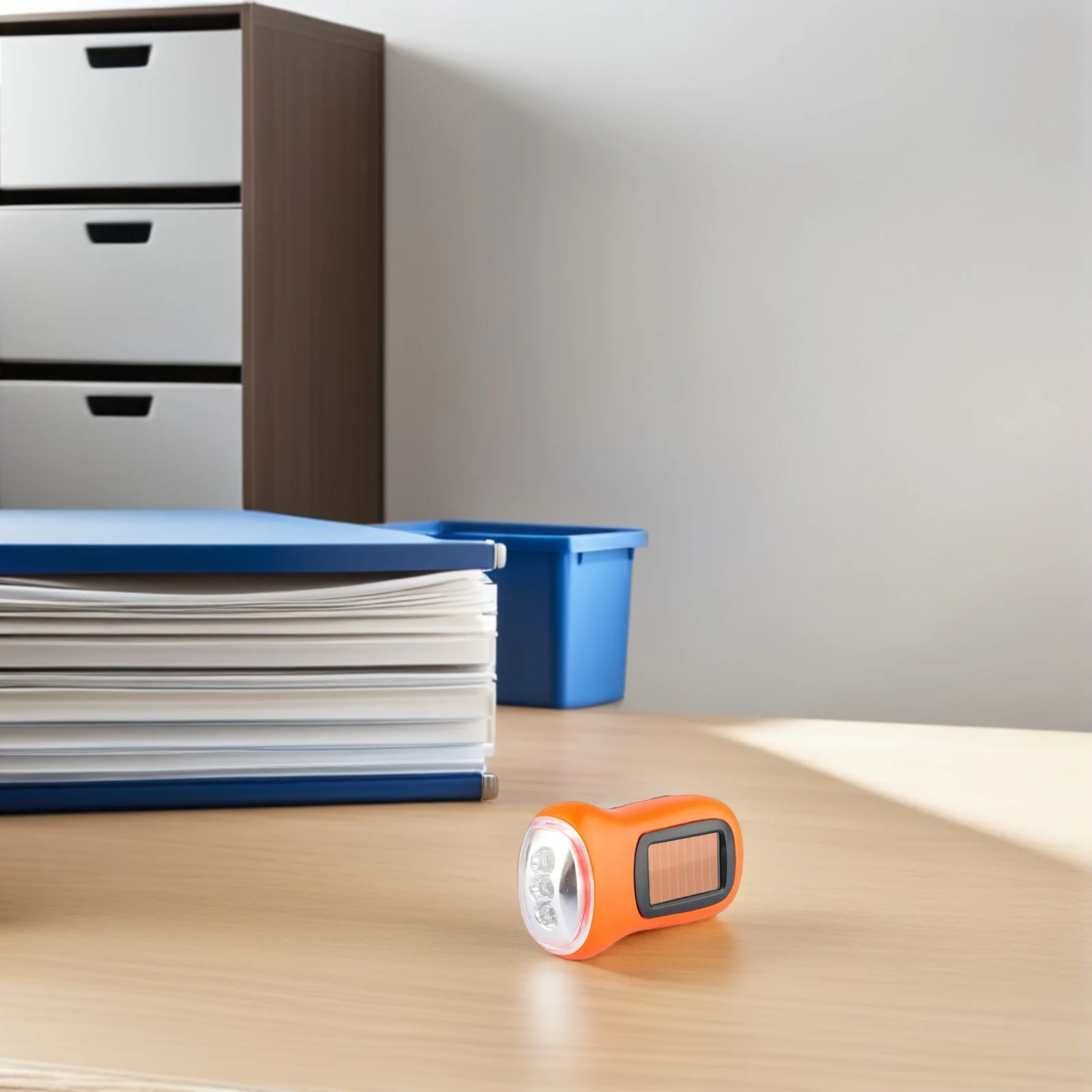 

Solar Powered Hand Crank Flashlight LED Rechargeable Emergency Camping Light with Anti-Lost Strap Shake to Charge Portable