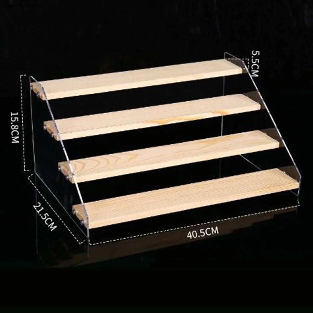 2/3/4/5Layer Acrylic Storage Display Rack Ladder Type Large Capacity Doll Figures Model Shelf Detachable Transparent