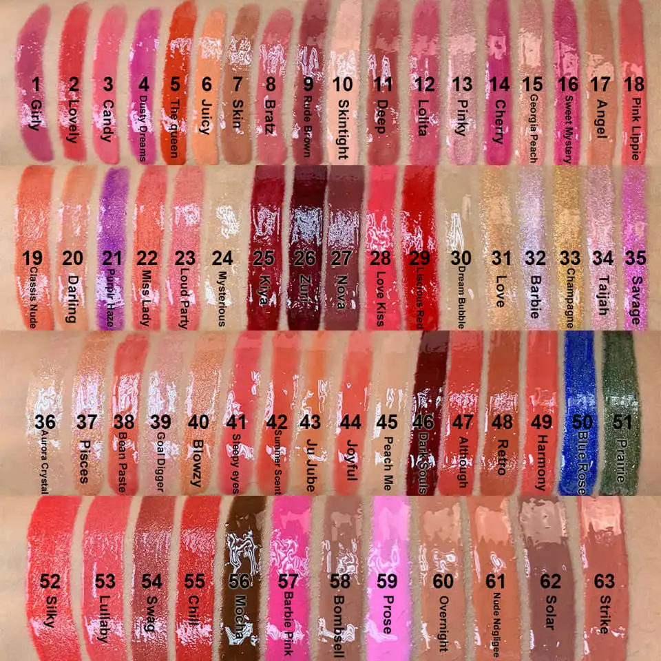 Lipgloss Vendor Wholesale Custom Label Vegan Clear Pink Glossy Plumping Shimmer Lip Gloss Bulk With Your Own Logo