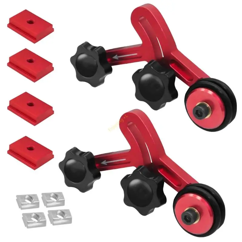 

Featherboard Roller Guide System Adjustable Height Double Sliders Anti Kickbacks