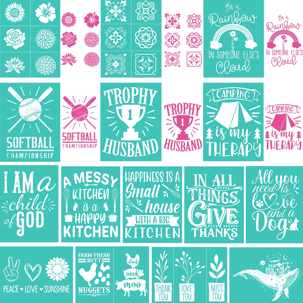 21.6x28cm Reusable Self-Adhesive Silk Screen Stencils For Polymer Clay Mesh Stencil Transfer DIY Crafts Printing Jewelry T-Shirt