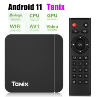 Smart Box TV Android 11 Tanix Amlogic S905W2 AV1 BT5.0 2.4G&5G Dual Wifi 4K HD Home Streaming Video Media Player Set Top Box