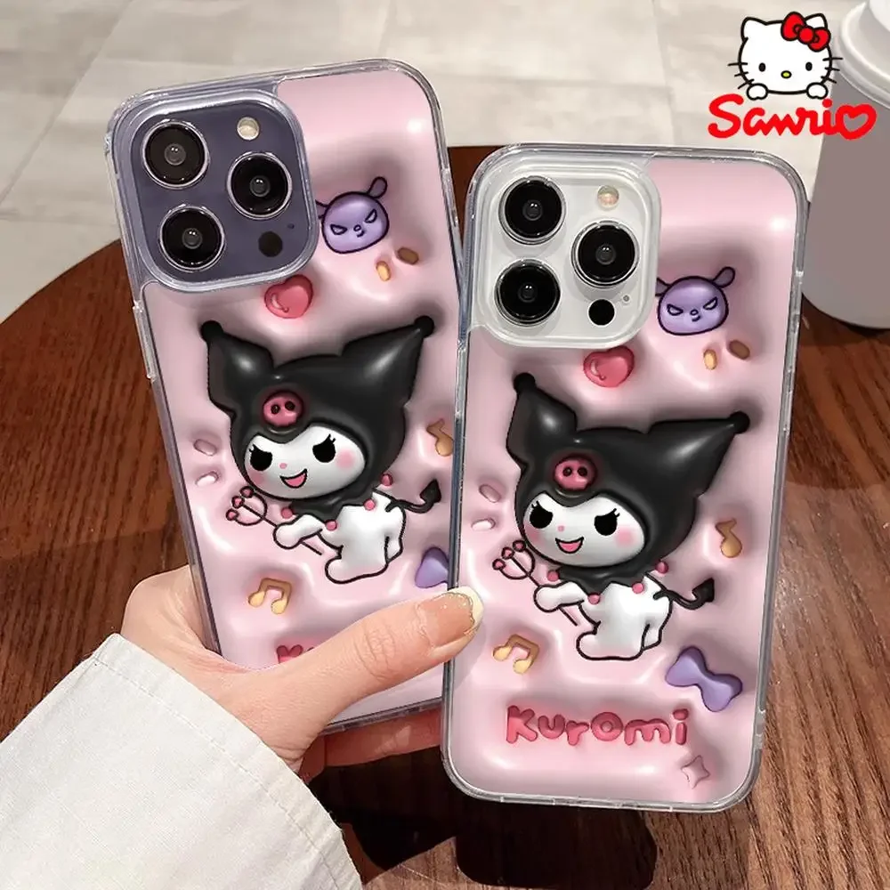 

Sanrio Kt Phone Cases Fall Prevention Iphone 16/15/14/13/12/11 Girls Iphone 13 Case Sanrio Kt Anime Accessory Hello Kitty Gift