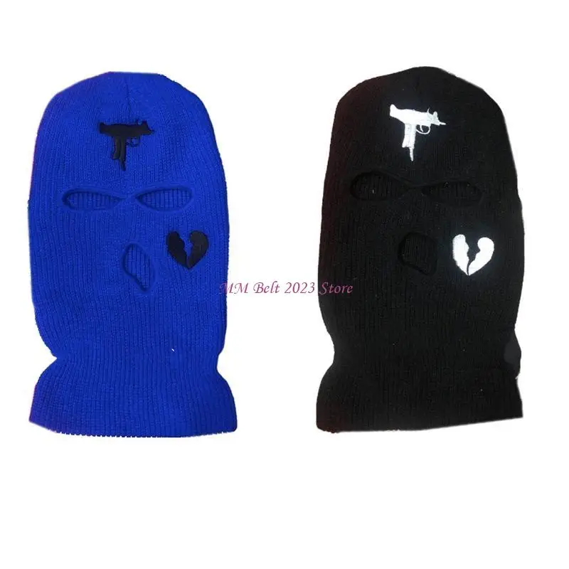 49ME تزلج متماسكة قبعة الإبداعية 3 حفرة كامل الوجه قناع قبعة يندبروف قناع ثلاثة العين قبعة الدراجات قناع قبعة متماسكة في الهواء #3