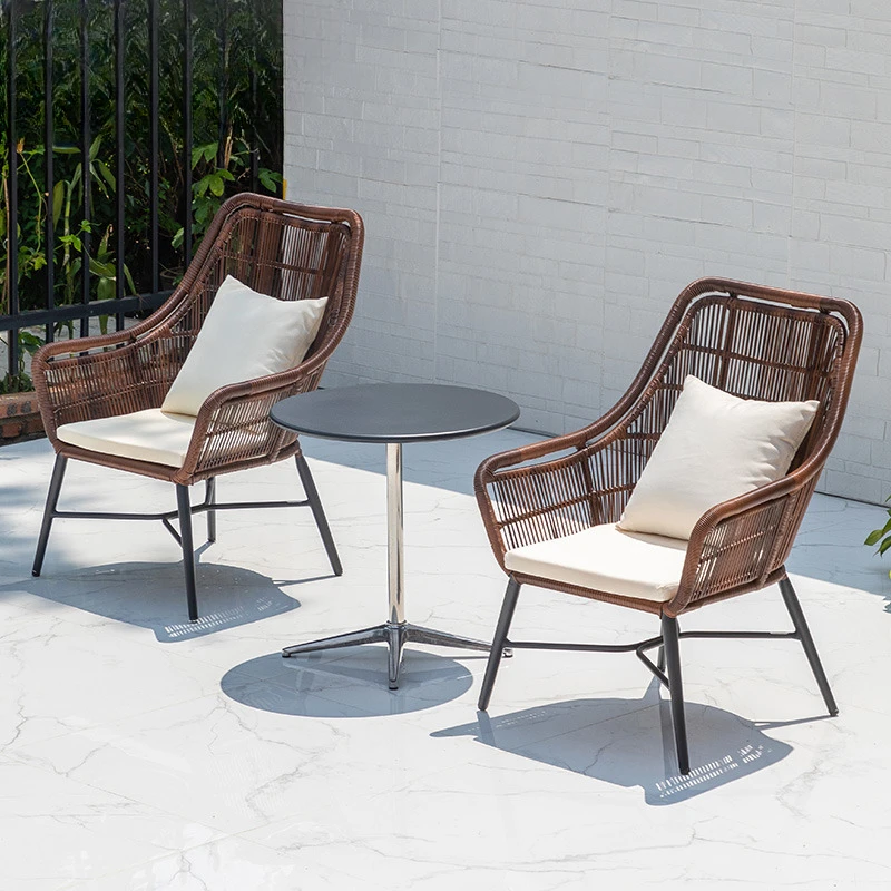 

Outdoor balcony three piece set, leisure coffee table rattancombination chair