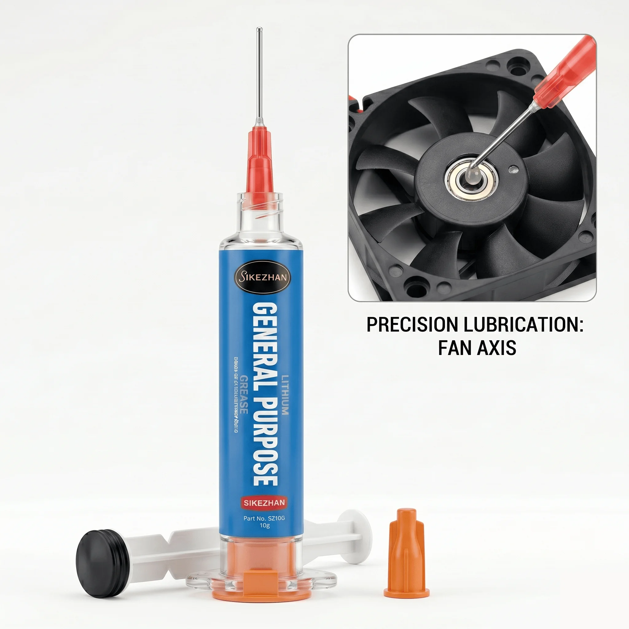 SIKEZHAN General purpose greases 10g Lithium Grease Syringe with Precision Blunt Needle for Mechanical & Electronic Maintenance