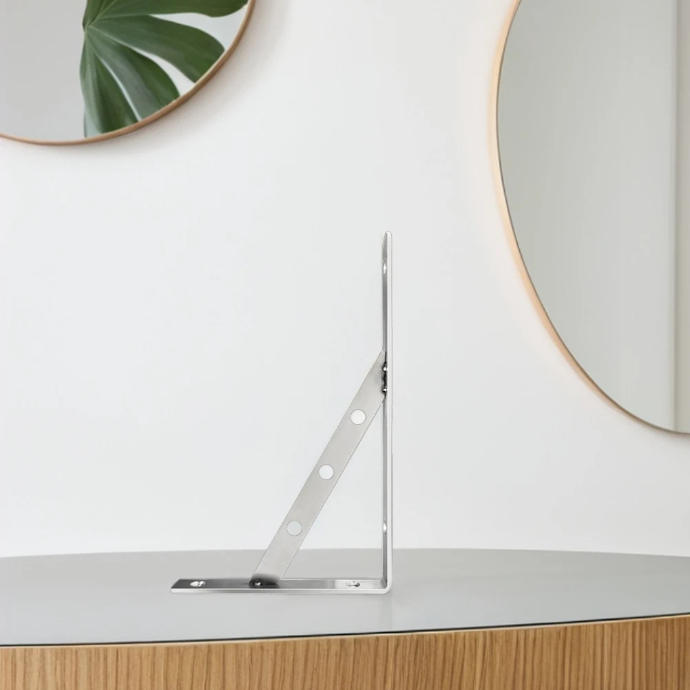 دعامة رف شديدة التحمل من الفولاذ المقاوم للصدأ، دعامة تثبيت على الحائط، دعامات ثلاثية القوائم لتخزين الأثاث، حامل مثلث متين