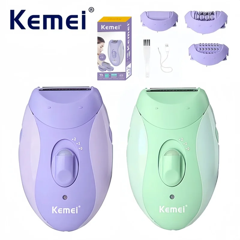 

Kemei KM-6037 Женский электрический прибор для удаления волос 4-в-1: перезаряжаемый через USB, для бритья, удаления волос, массажа, педикюра и набор триммеров