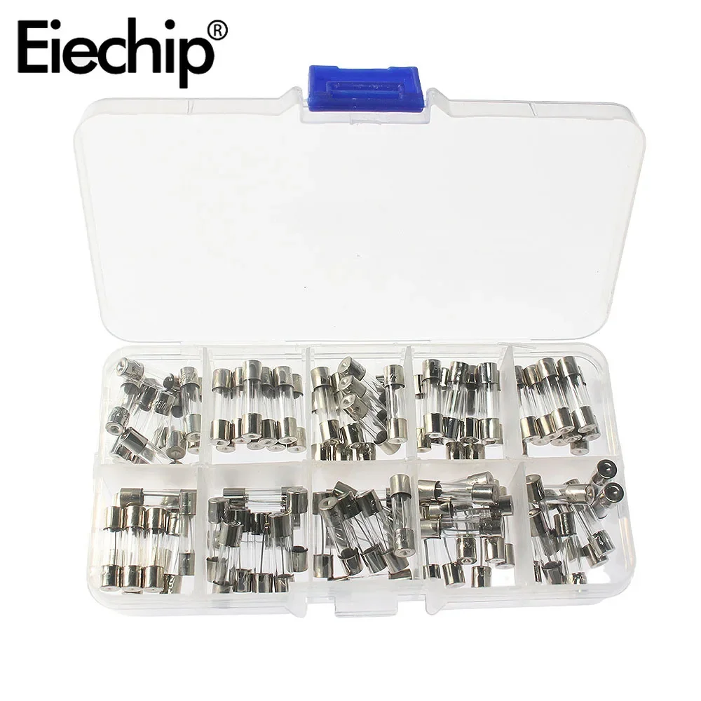 유리 퓨즈 빠른 블로우, 퓨즈 모음 키트, 250V, 빠른 블로우 퓨즈, 0.2A, 0.5A, 1A, 2A, 3A, 5A, 8A, 10A, 15A, 20A, 30A, 100 개