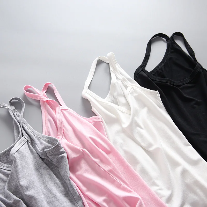 Girls Solid Color White Black Gray Pink Modal Tank Top Soft Breathable Underwear Baby Girl Undershirt Singlet for Sizes 100-160