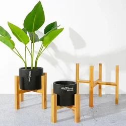 Wood Flower Pot Trays Flower Pot Rack Bonsai Rack Holder Home Garden Indoor Display Plant Stand Shelf Home Garden
