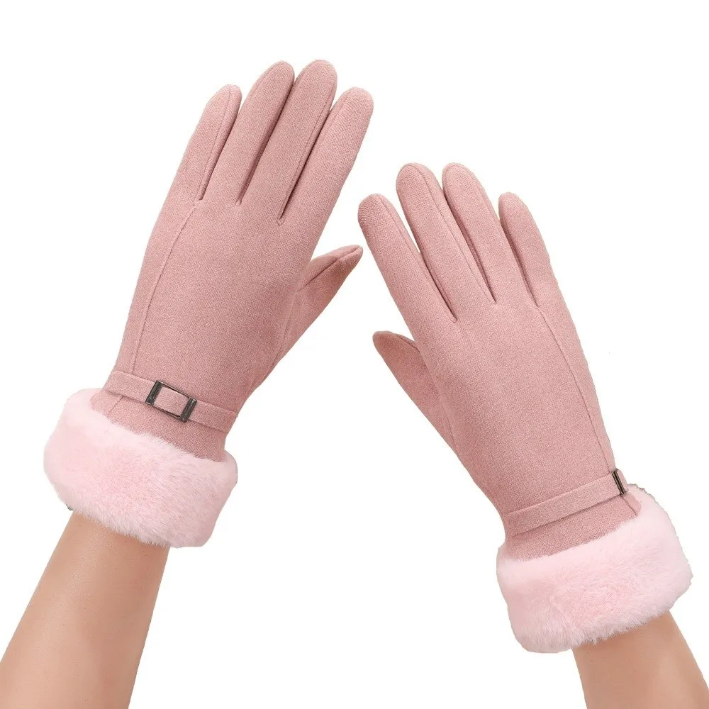 New Winter Gloves Warm Full Finger Driving Mittens Windproof Touchable Screen Full Finger Gloves Gift