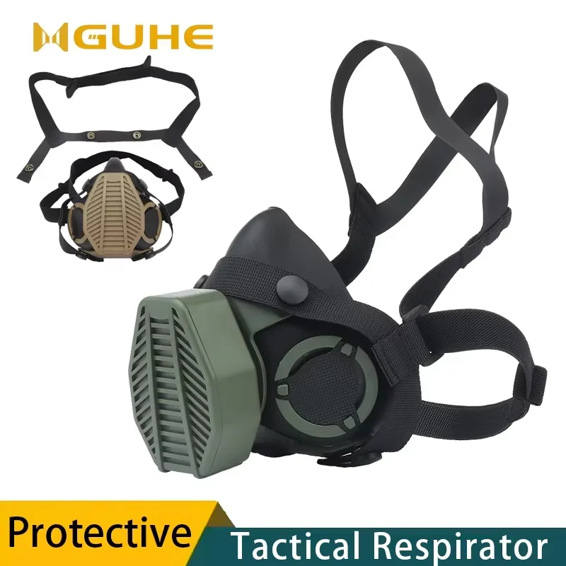

Tactical respirator, shooting mask, special operation semi-mask, replaceable filter anti-scrap MAS, hunting accessories