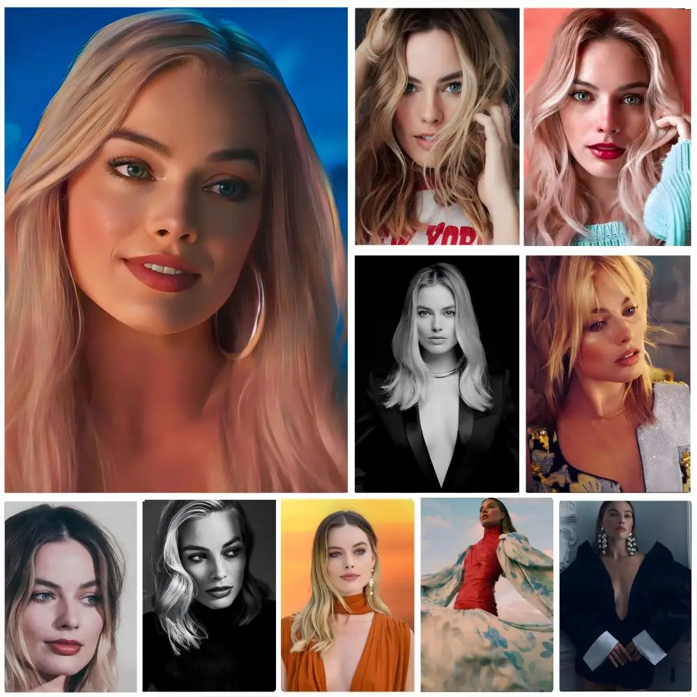 M-Margot Robbie Poster Klassische Poster und Wandkunstdrucke eignen sich für Wohnzimmer, Schlafzimmer und Zuhause