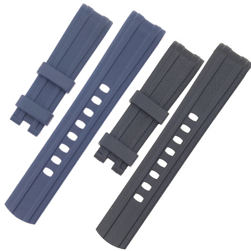 20mm High Quality Fluorous Rubber Silicone Watch Band Belt Fit For Omega Seamaster 300 AT150 Ocean Black Blue Soft Strap