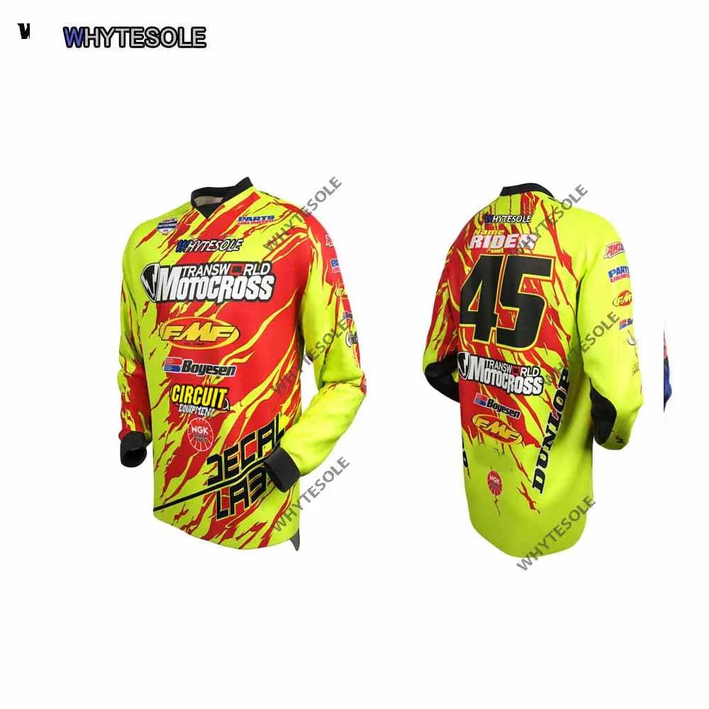 2023 Team cutsom bmx motocross jersey bike enduro mtb cycling jersey Long sleeve downhill Motorcycle bicycle clothing