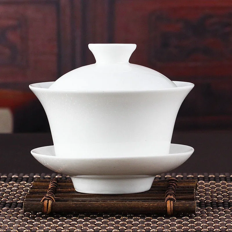 Ceramic Kung Fu Gaiwan Creative Hand-painted Chrysanthemum Tea Tureen Tea Set Office Tea Bowl with Saucer Drinkware Kettle