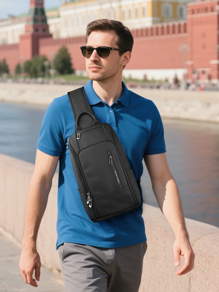 AliExpress Heroic knight Heroic Knight Fashion Sling Bag Men Multifunction Cycling Crossbody Bag Waterproof USB Travel Shoulder Satchel Casual Chest Pack
