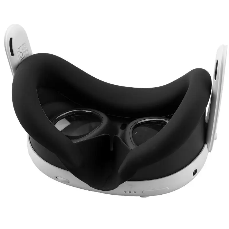 Silicone Face Cover for Meta Quest 3 VR Headset Replacement Protective Cover Sweatproof Eye Mask for Meta Quest 3 Accessories