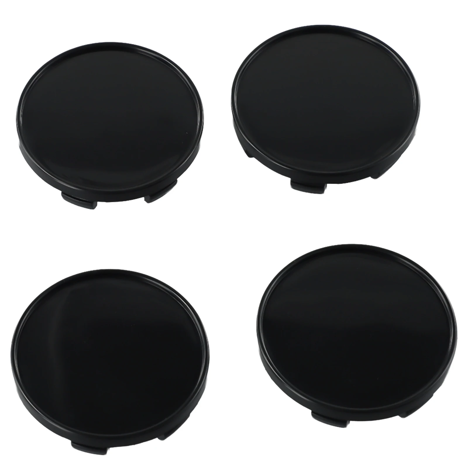 4pcs 54mm Dia 6 Clips Car Wheels Rim Hub Cap Auto Wheel Center Cap Hubcap Dust-proof Covers Black Chrome Exterior Accesory