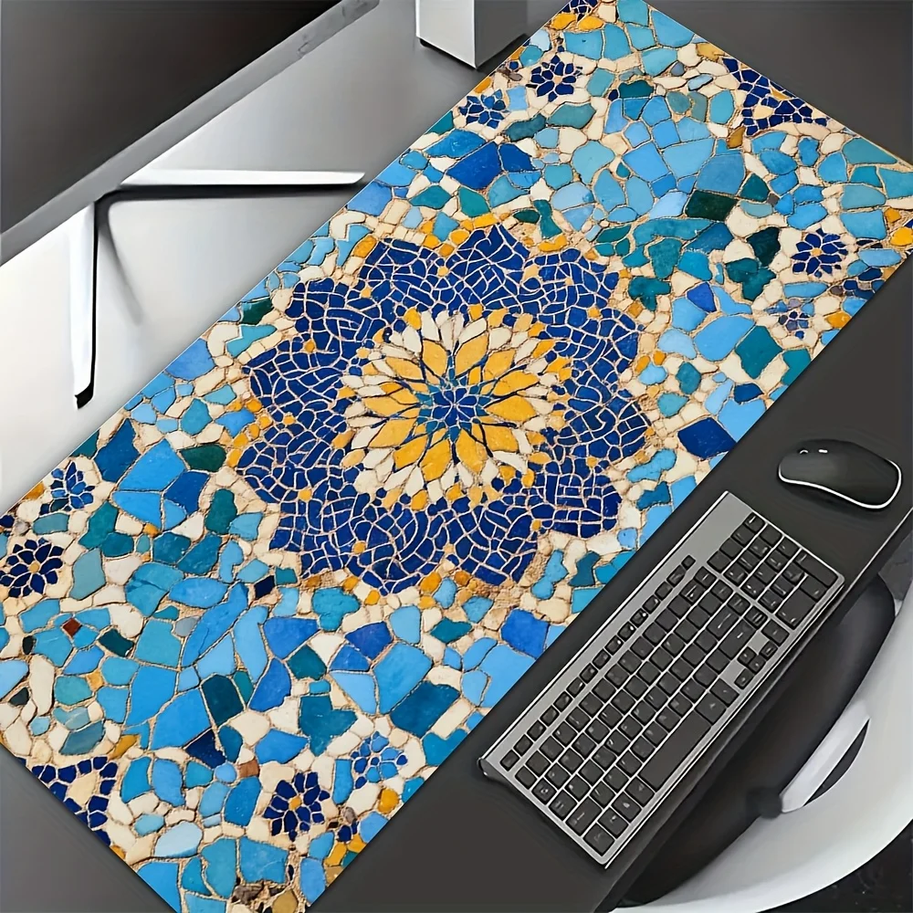 

The anti-slip rubber base of the Persian floral pattern mouse pad is suitable for computer accessories used in offices and homes
