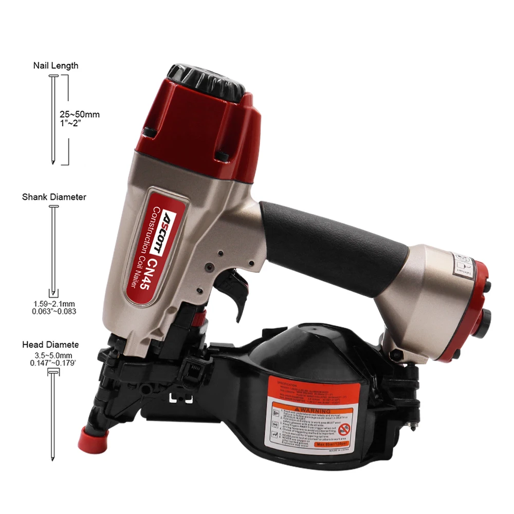 

Катушка для гвоздей CN45, 15 градусов, пневматическая гвоздезабивающая машина для поддонов, 1 "-2", катушечные гвозди для пола, строительные инструменты для работы по дереву