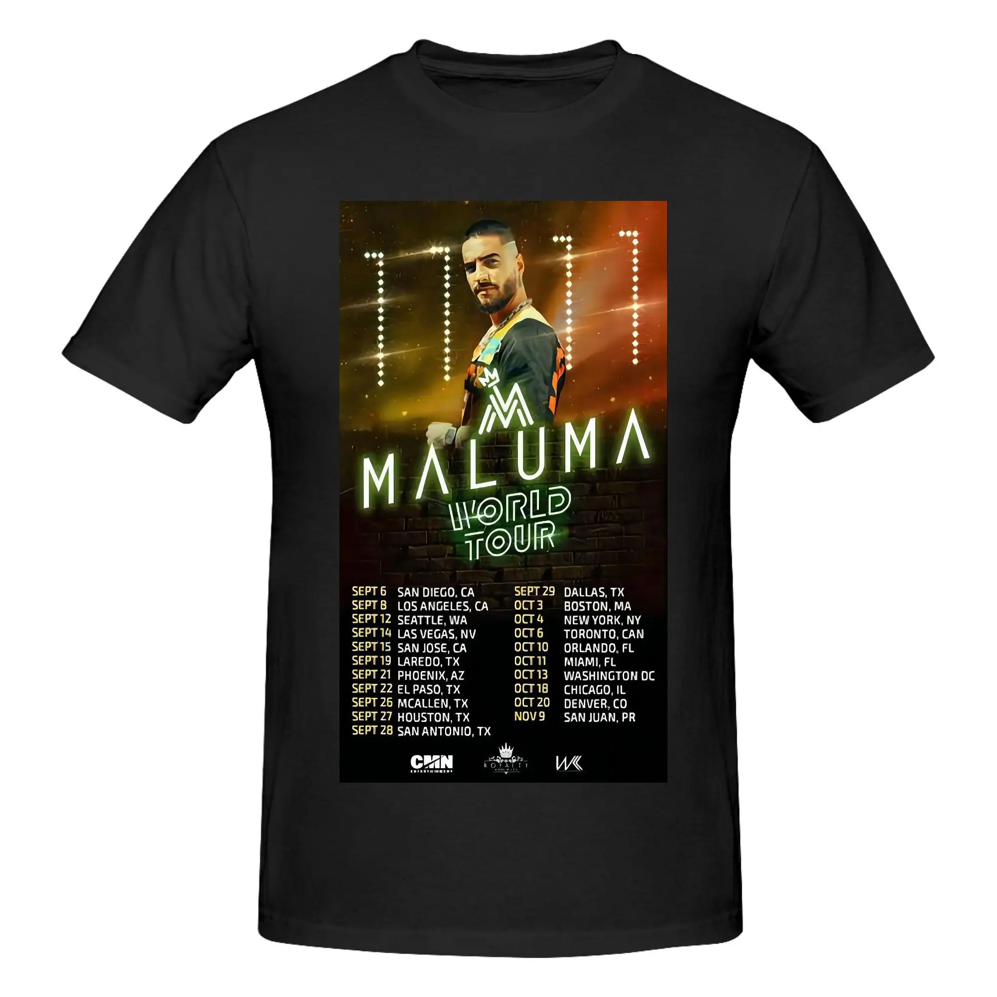 Maluma Tee Shirt for Men Women Graphic Printing T Shirts Popular Maluma Cotton Clothes ZM005