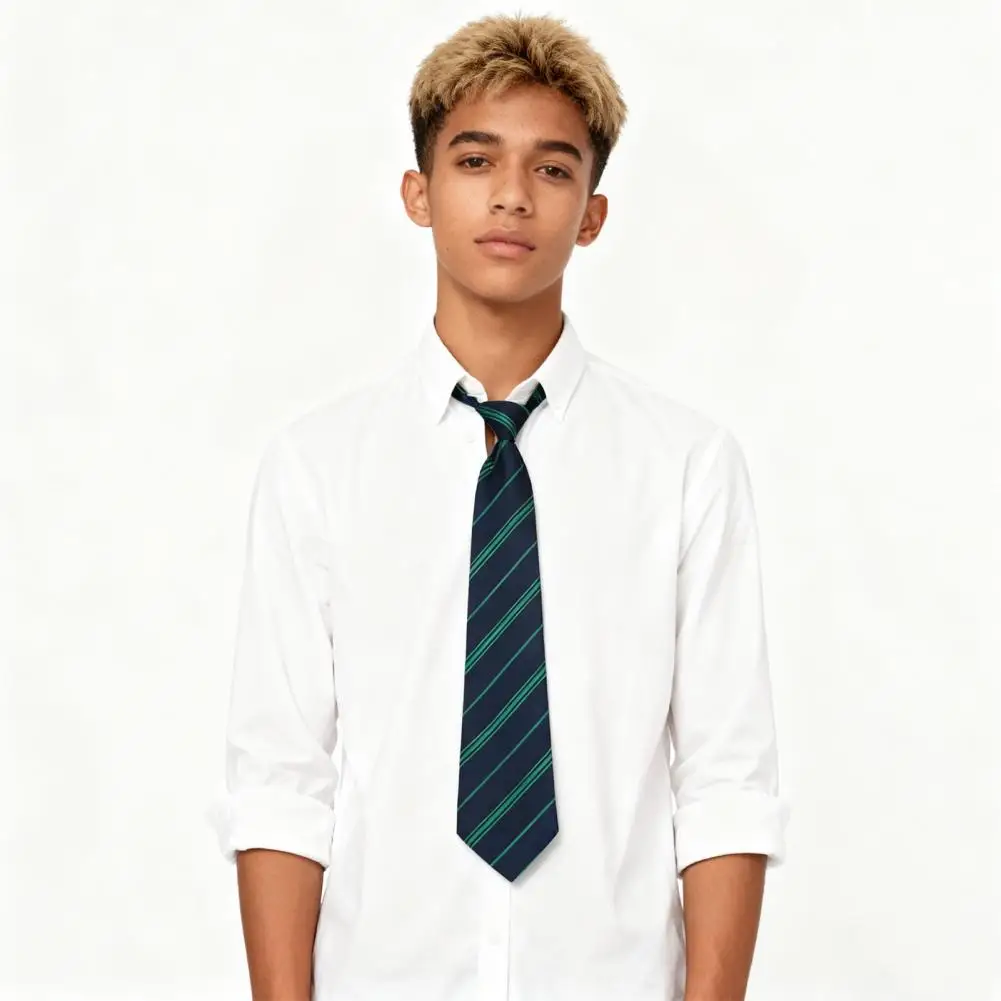 Versatile Adult Tie Elegant Striped Jacquard Necktie for Adults Adjustable Tightness Japanese Style Tie for Weddings Formal