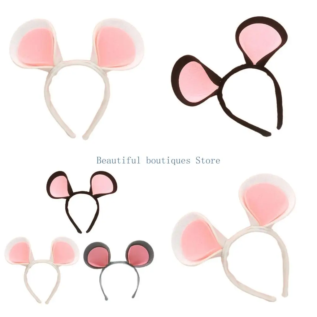 

U4LF Funny Ear Hair Hoop DressingUp Hairband Child Headwear Adult Halloween Headdress