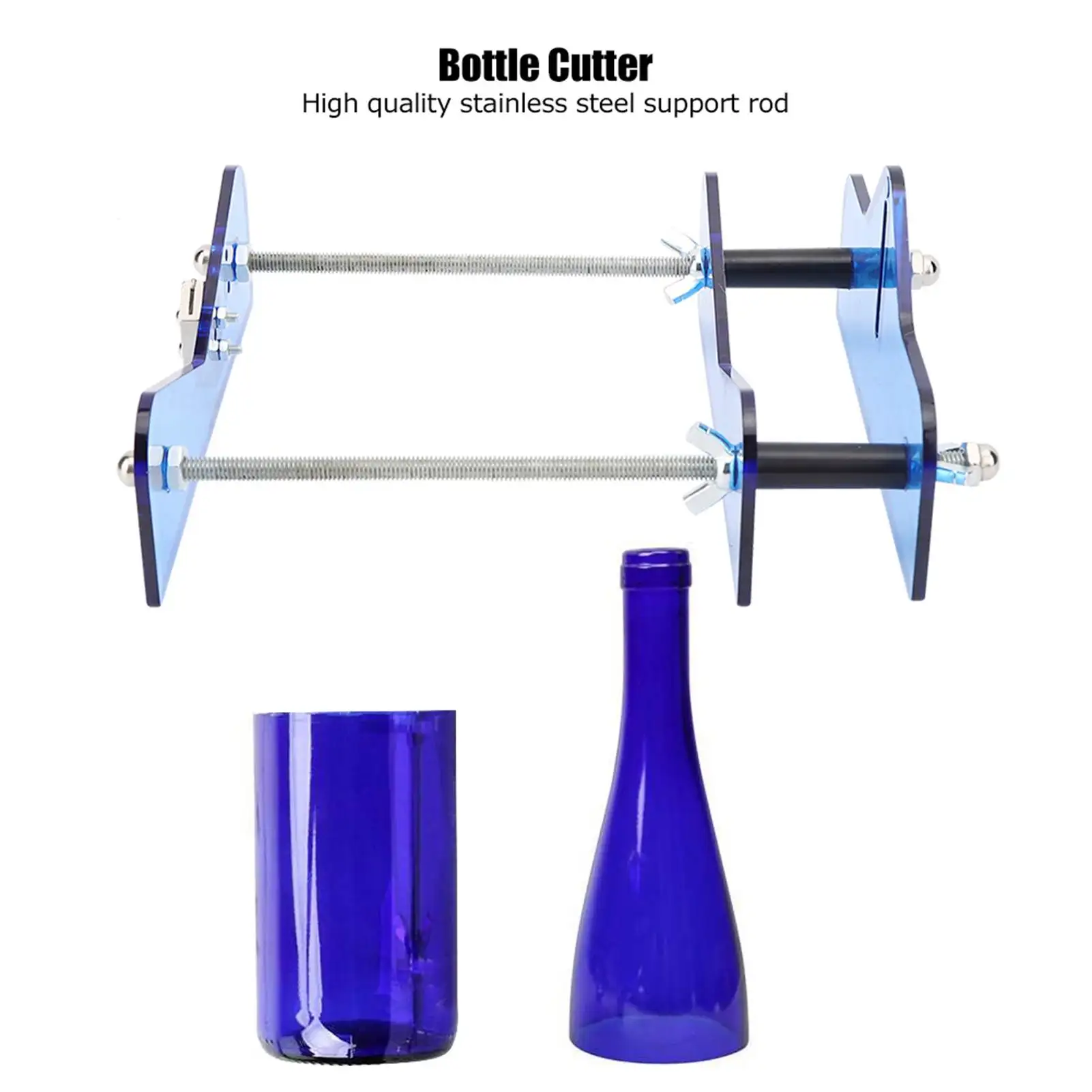 DIY Glass Bottle Cutter Kit Adjustable Cutting Tool Set for Wine Beer Bottle Craft Making Wine Bottle Cutting Tool Set Blue