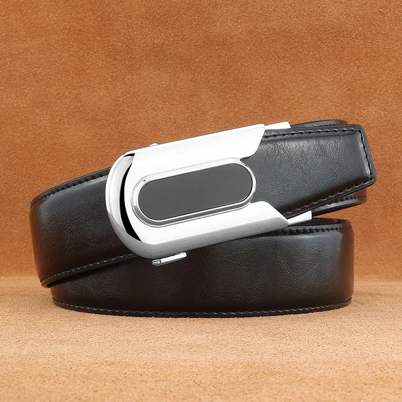 

Черные дизайнерские ремни с автоматической пряжкой, мужские роскошные деловые ремни с пряжкой из натуральной кожи, модные формальные черные ceinture homme