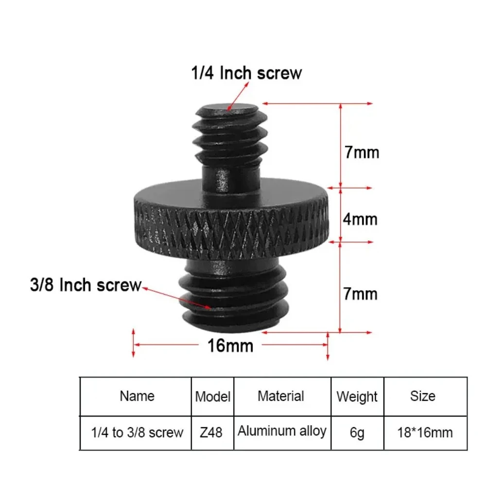 Universal 1/4 to 3/8 M4 M5 M6 M8 M10 M12 Camera Conversion Screw Tripod Monopod Ballhead Mount Adapter Photography Screw