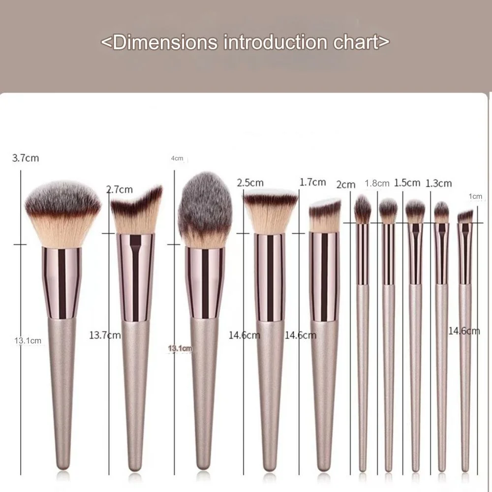 10 stuks hoogwaardige make-upborstelset oogschaduwborstel blozen concealerborstel cosmetica professionele vrouwen foundation beauty tools