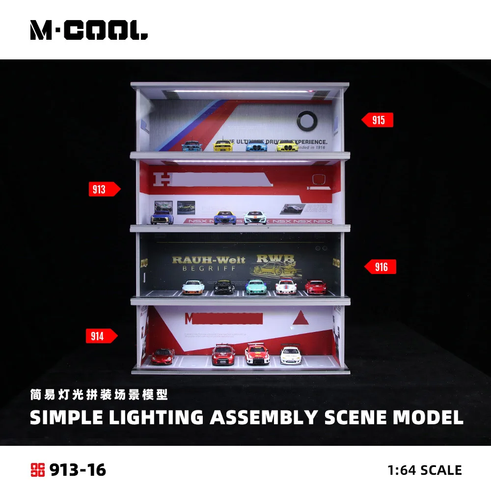 

*Pre-order*More Art&M·COOL 1:64 Simple lighting Assembly Scene Model,Parking Lot Diorama For Display&Collection