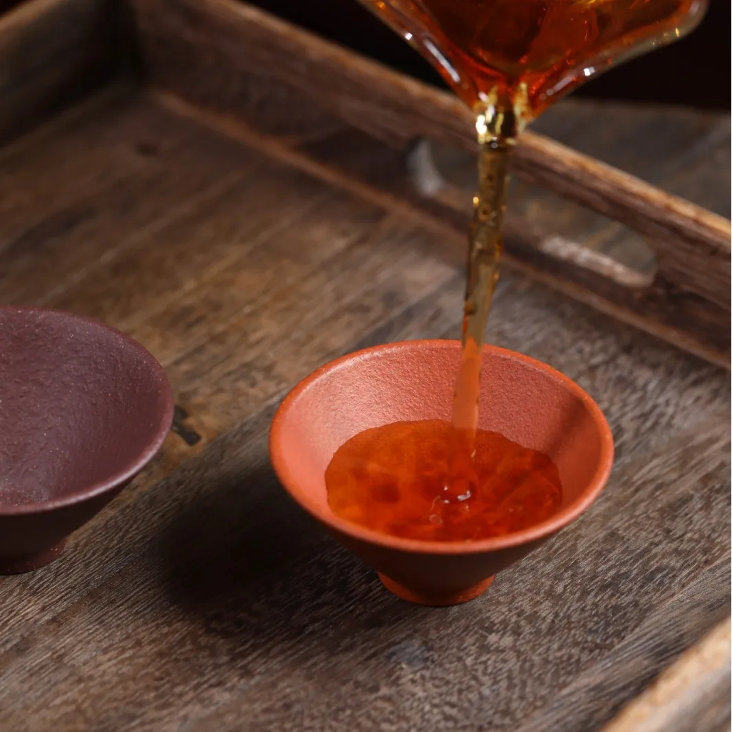 Yixing Zisha Clay Specimen-Grade Tasting Large Mouth Tea Ceremony Master Cup, Small Capacity, Purely Handmade Conical Cup