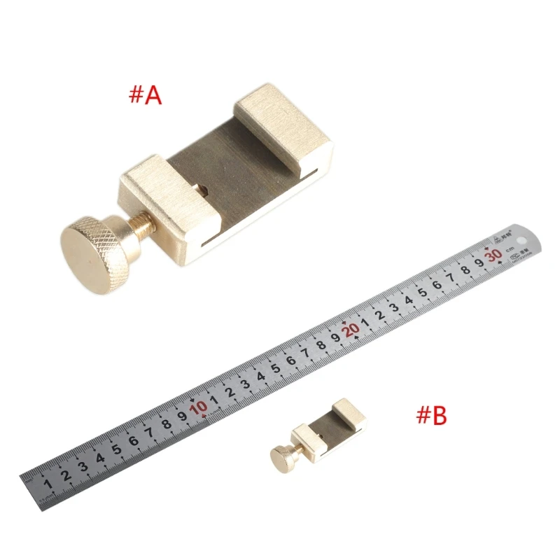 Scribers Ruler Positioning Limit Block Brass Ruler Stops Fence Scribers Locators MarkingTool Ruler Positioning Block