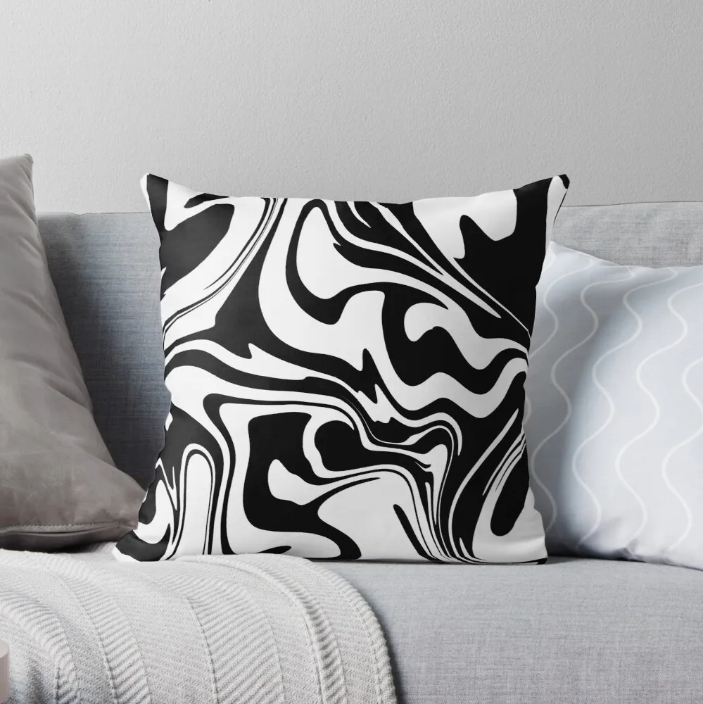 

Liquid Swirl Abstract Pattern In Beige and Sage Black and White 100% Polyester Decor Pillow Case Home Cushion Cover 45*45cm